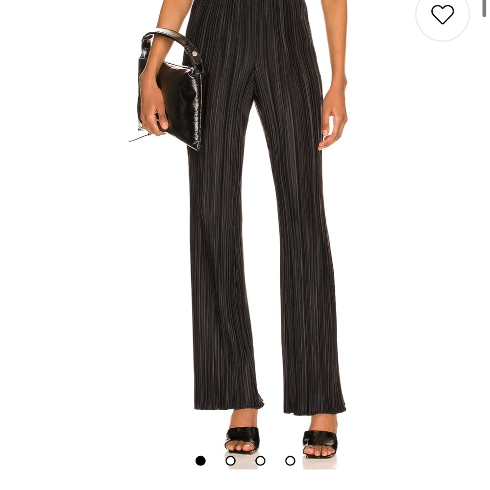 Anine Bing Billie pants Elegant Black Pleated Plisse style